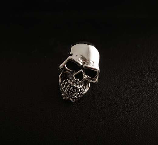 Totenkopf Niete Silber
