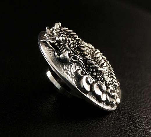 Zierniete Drachen Silber