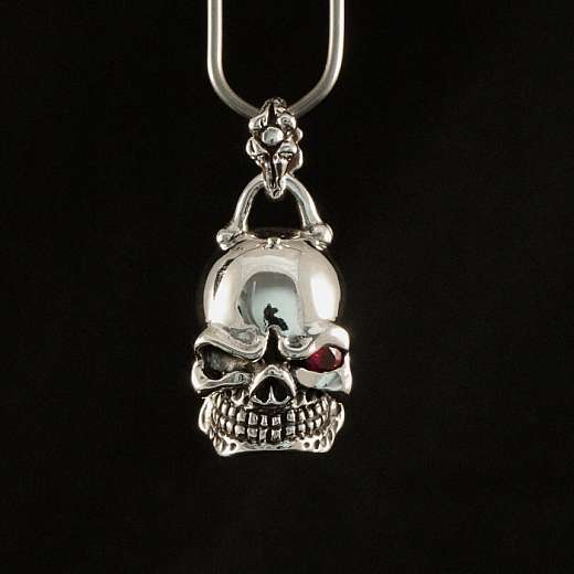 Anh�nger Totenkopf Silber