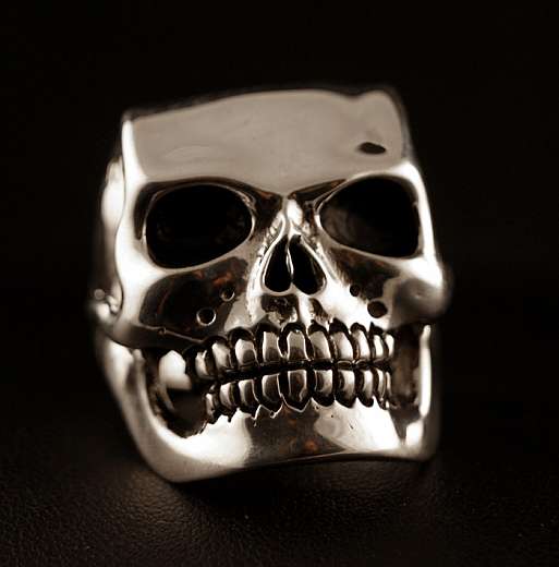 Massiver Totenkopfring Silber - 44 Gramm!!! Bikerschmuck