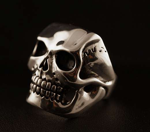 Massiver Totenkopfring Silber - 44 Gramm!!! Bikerschmuck