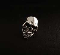 Totenkopf Niete Silber