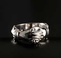 Ring Silber fassende H&auml;nde Verlobungsring RS100018 -