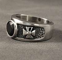 Kreuz Ring Ritter Templer Silber Bikerschmuck