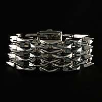 Massives Gliederarmband Silber