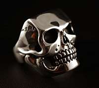 Massiver Totenkopfring Silber - 44 Gramm!!! Bikerschmuck