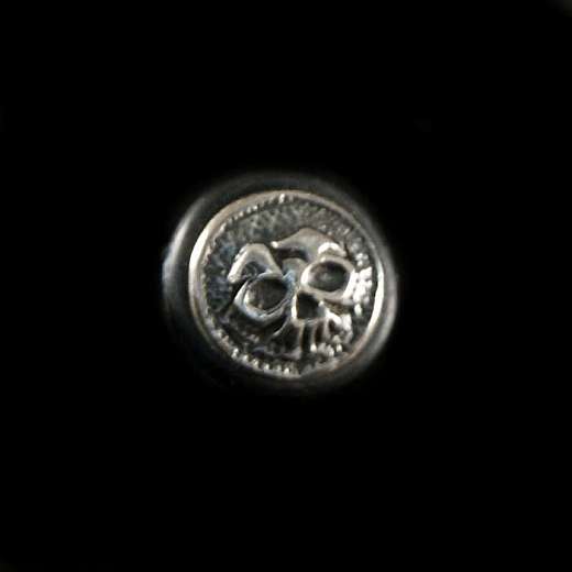 Ohrstecker rund mit Skull