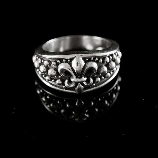 Silber Ring Fleur de Lis aus Ag 925 Sterlingsilber