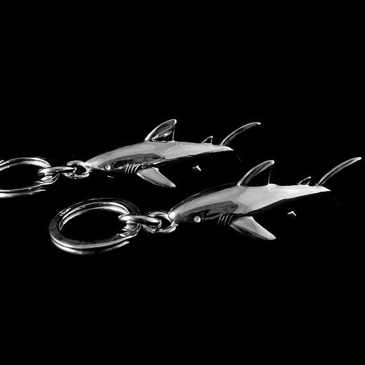 Schlssel Anhnger mit einem Hai aus 935er Silber