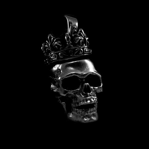 Anhnger aus 935er Silber Skull mit Krone