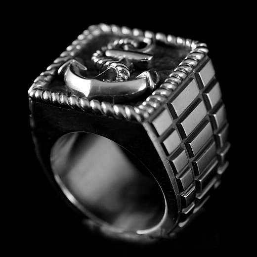 Anker Ring mit wunderschner Ringschiene aus 935er Silber