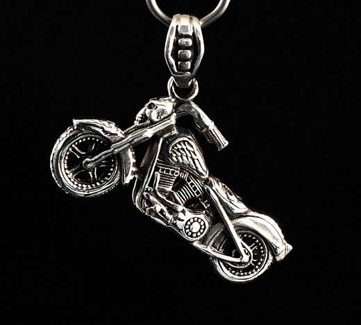 Motorrad Schmuck Anhnger mit Totenkopf