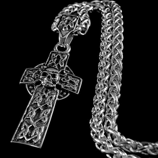 Keltisches Kreuz Totenkopfanhänger