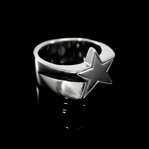 Stern Ring mit Gravur oder schlicht aus Sterling Silber
