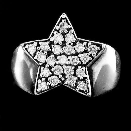 Rockabilly Schmuck Ring mit Zirkonia