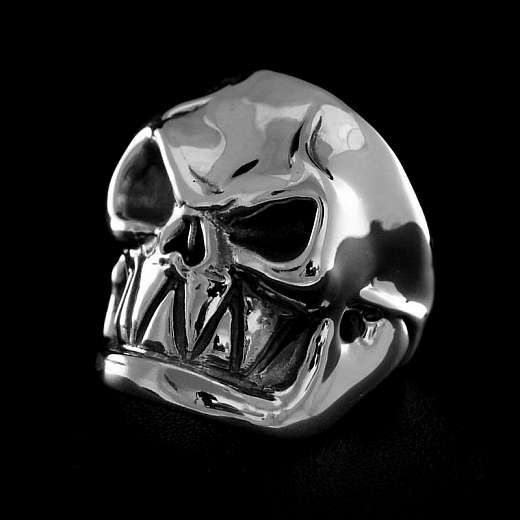 Tiki Skull Ring aus Silber