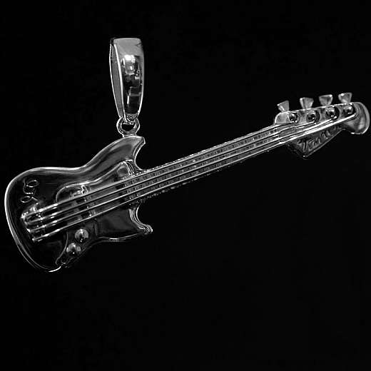 Anhnger Bass Gitarre aus Silber