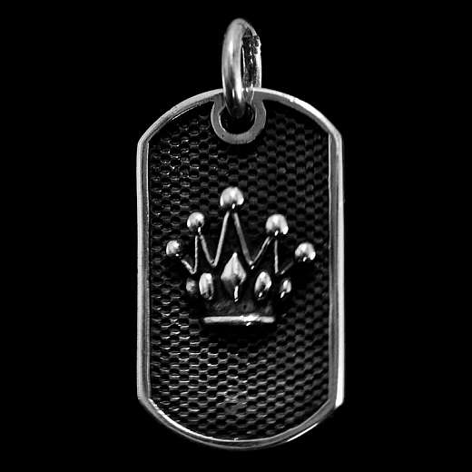 Anhnger Dog Tag Krone