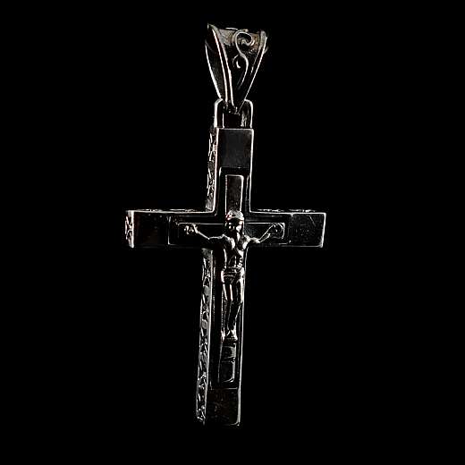 Bikerschmuck Anhnger Kreuz mit Jesus