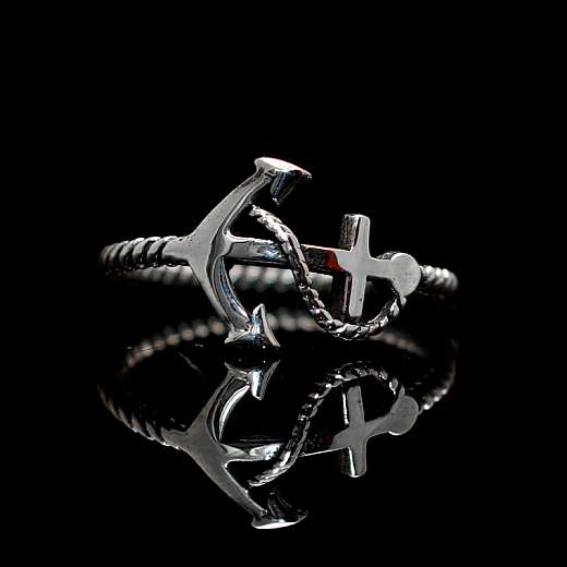 Zierlicher Ankerring aus Silber
