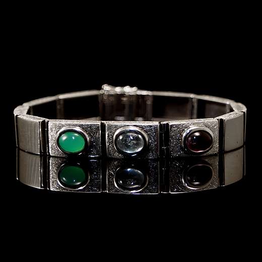 Armband mit Monatssteinen aus Silber