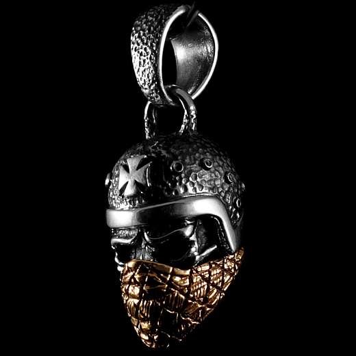 Biker Totenkopf Anhnger mit Halstuch