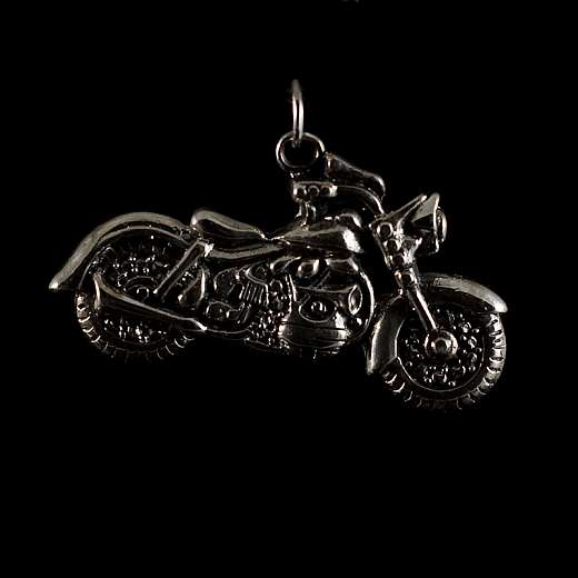 Bikerschmuck Ketten Anhnger mit Motorrad