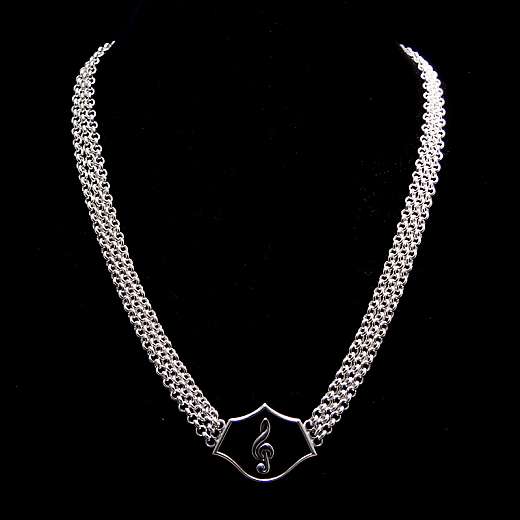 Collier mit Notenschlssel aus Silber