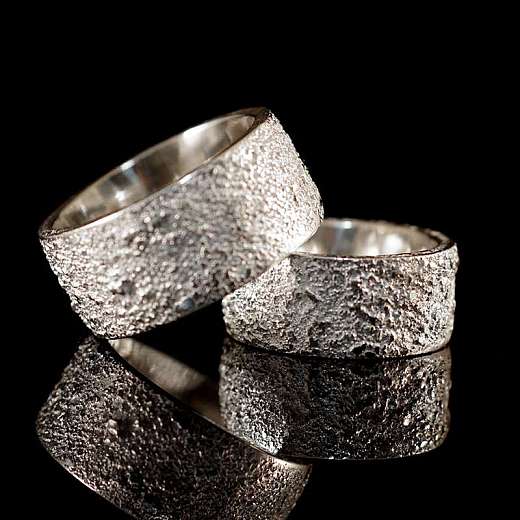 Eheringe, Trauringe, Hochzeitsringe gesintert aus 935er Silber