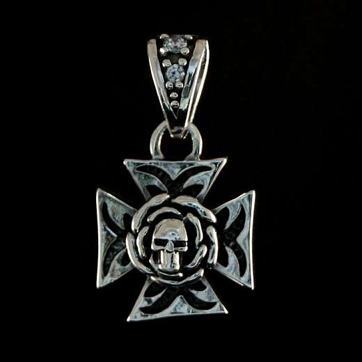 Kreuz mit Totenkopf, Skull Anhnger