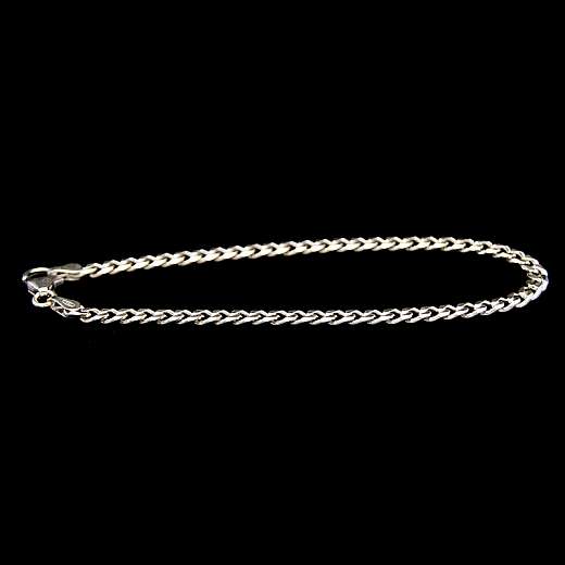 Panzerarmband 4mm aus Silber mit se