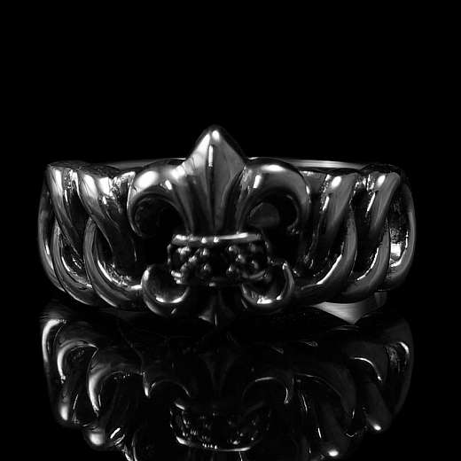 Knotenring mit Fleur de Lis und Zirkonia