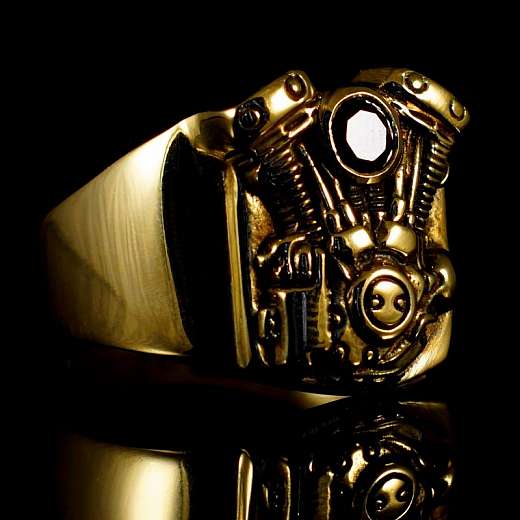 Ring V2 Motor aus Gold