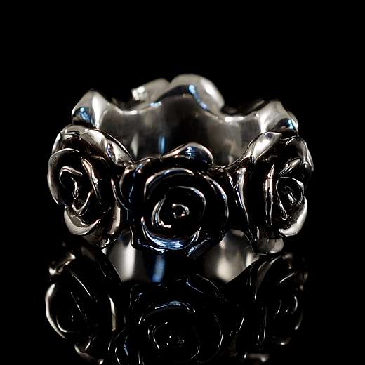 Ring mit Rosen aus 935er Silber