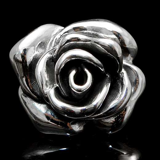 Ultraleichter Rosenring aus Silber