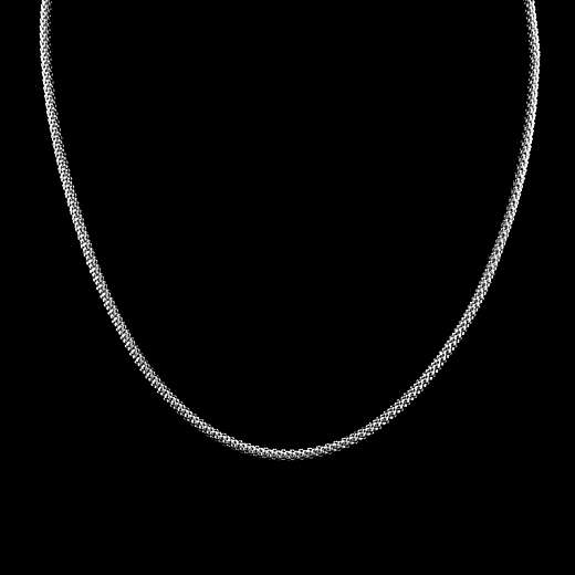 Zierliche Popcorn Kette hochglanz 3mm Sterling Silber 925er