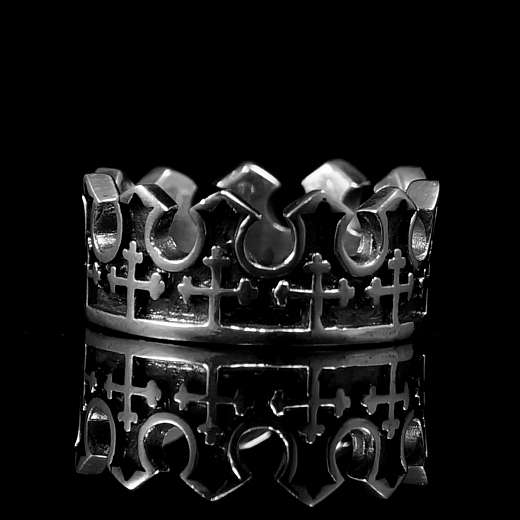 Gothic Schmuck Silber Ring Krone
