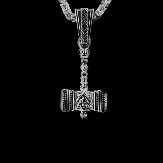 Anhnger Thors Hammer handgearbeitet 935er Silber