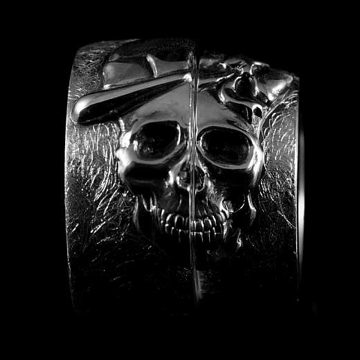 Totenkopf Eheringe Handgefertigt