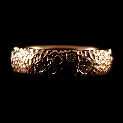 Verlobungsring aus Rotgold mit Brillianten