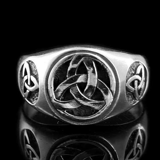 Wikingerschmuck, Triqueta Siegelring Silber
