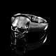 Kleiner zierlicher Biker Schmuck Totenkopf Ring