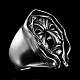 Massiver Hexenring aus 935er Silber