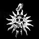 Anhnger mit Sonne Totenkopf aus Silber