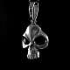 Totenkopf Anhnger mit Alien aus Silber