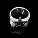 Stern Ring mit Gravur oder schlicht aus Sterling Silber
