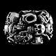 Bikerschmuck Totenkopfring mit vielen Skulls aus Silber