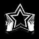 Rockabilly Ring mit Stern aus Silber