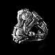 Biker Ring V2 Motor aus Ag 925er Sterlingsilber