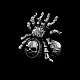 Silberring Spinne mit Skull